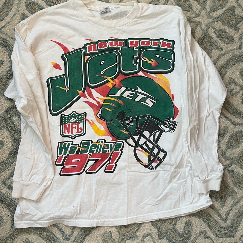 Vintage NY Jets ‘97 Long Sleeve Shirt - White and Green